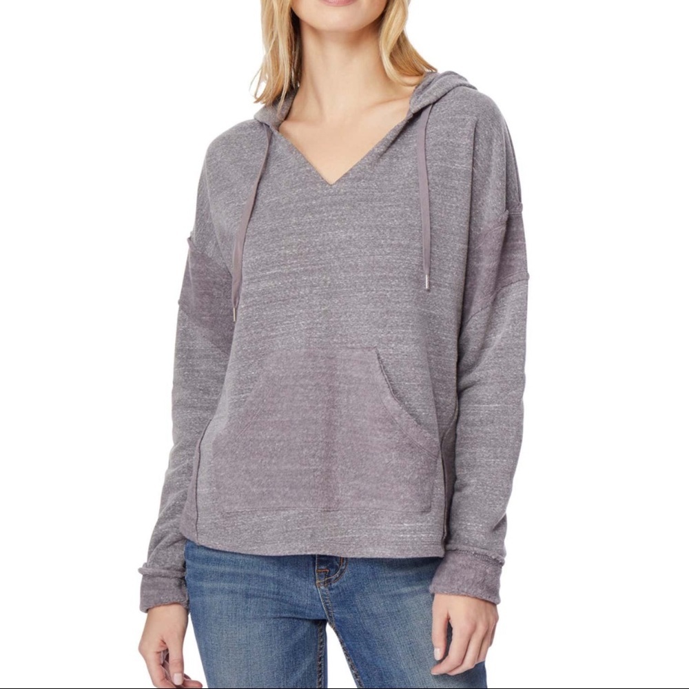 C&C California $88!Kaia Mixed Media Hoodie Grey